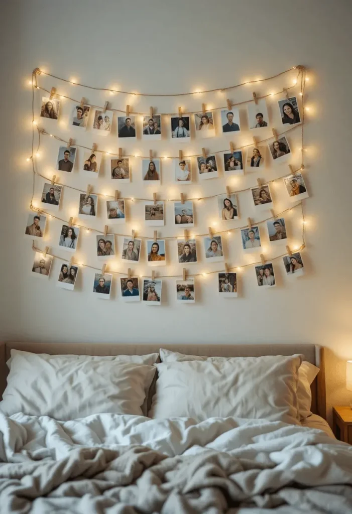 Wall Photo Memory Light Grid