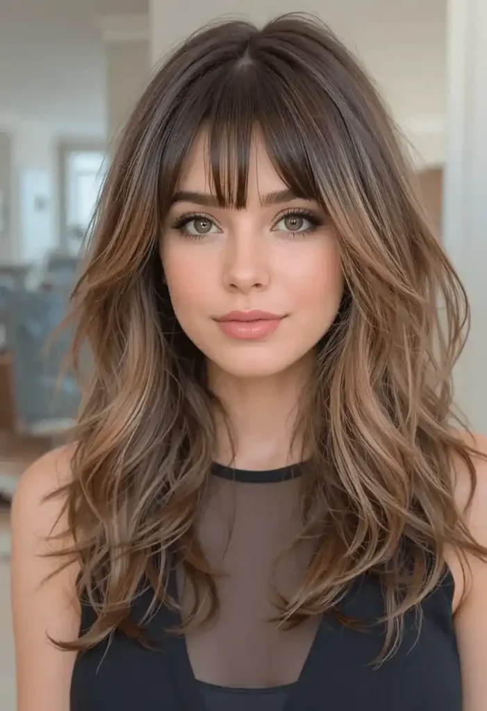 Curtain Bangs with Layers