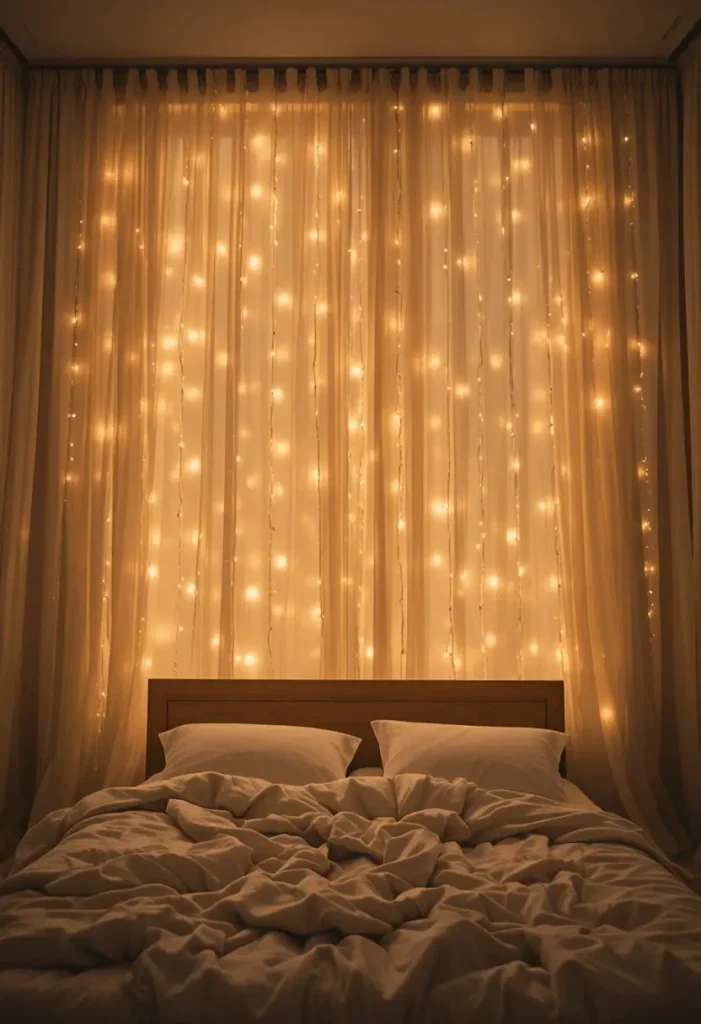 Bedside Curtain Light Cascade