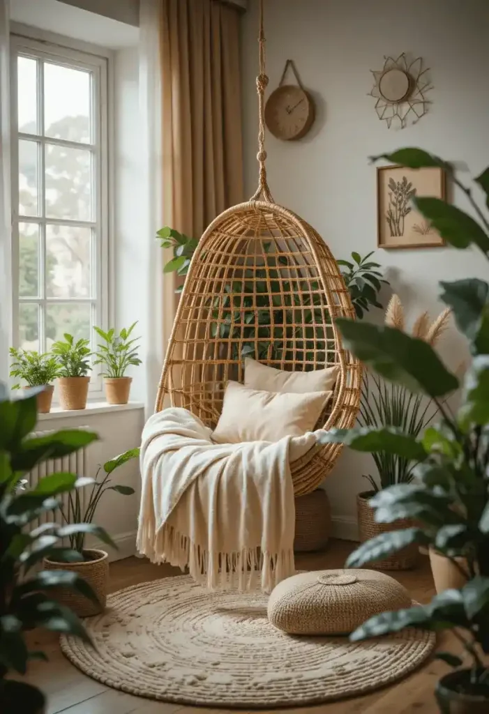 Hanging Chair Reading Nook