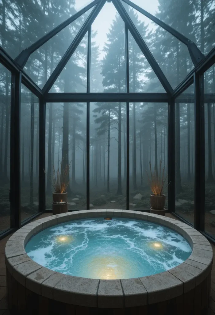Minimal Modern Concrete Hot Tub