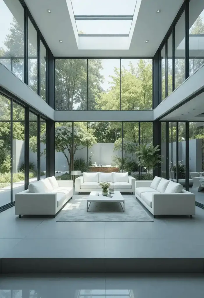LED Lit Futuristic Sunken Living Room