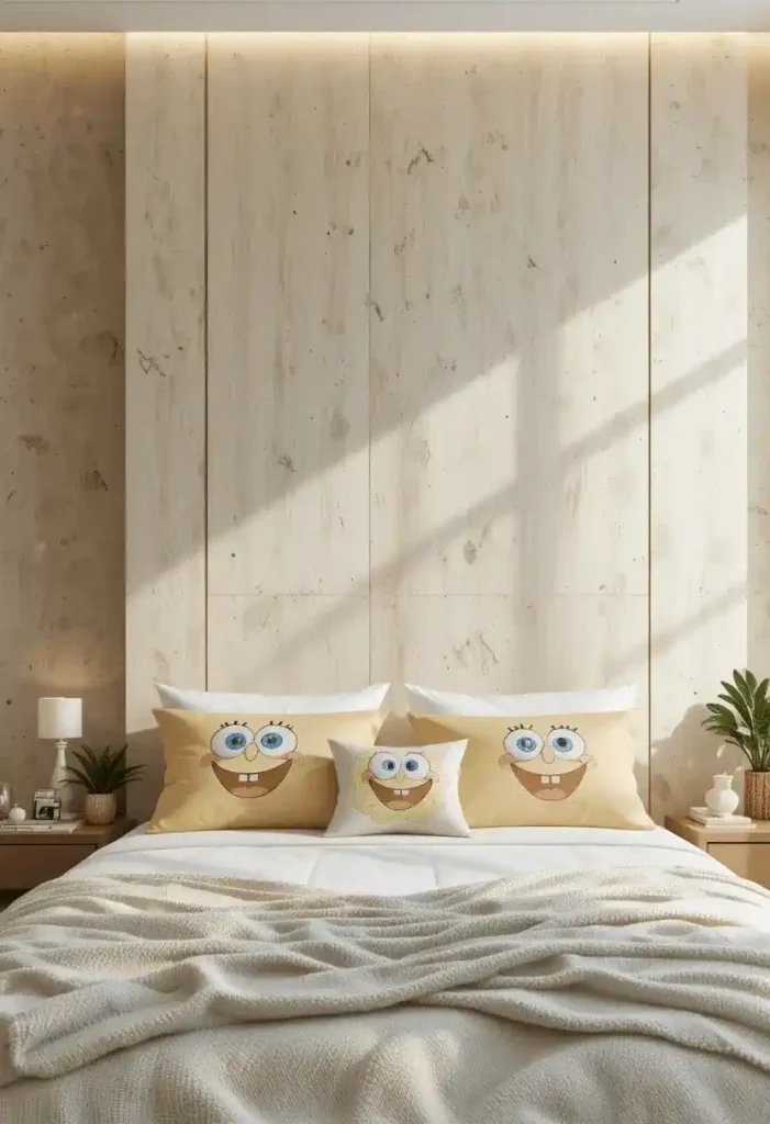 Minimal SpongeBob Inspired Bedroom