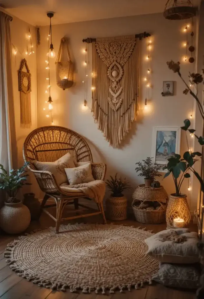 Boho Style Reading Corner