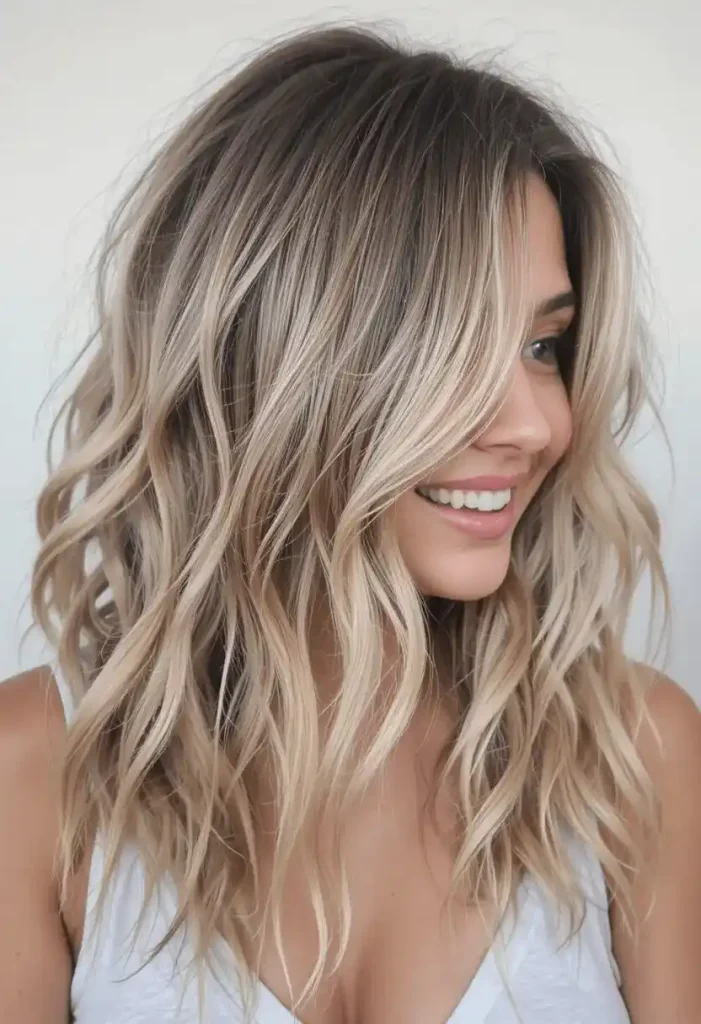 Wavy Shoulder-Length Cut