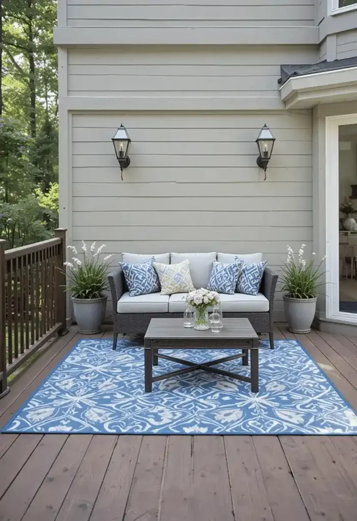 Outdoor Rug Defined Seating Deck