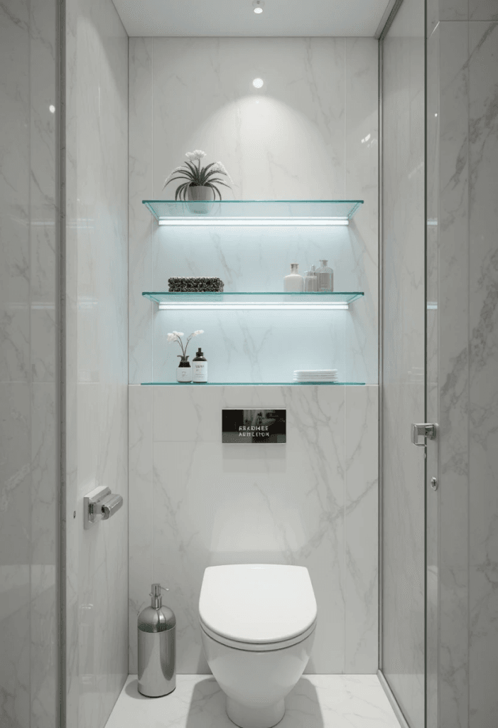 Glass Shelves Modern Look