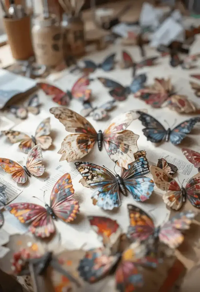 Recycled Magazine Butterflies