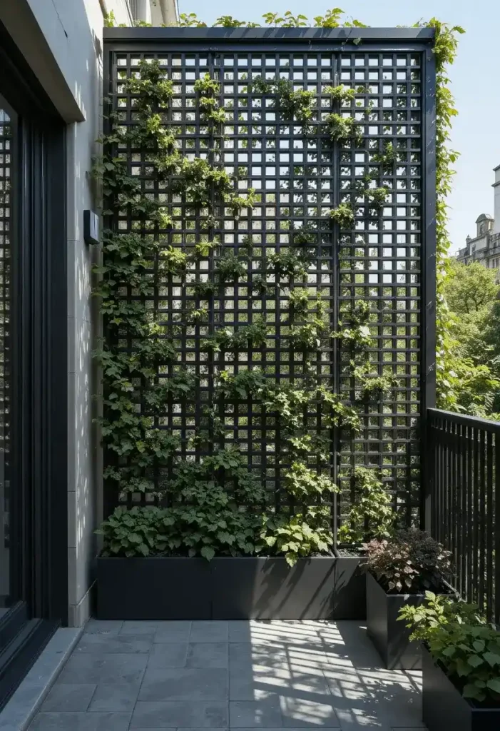 Outdoor Privacy Lattice Wall