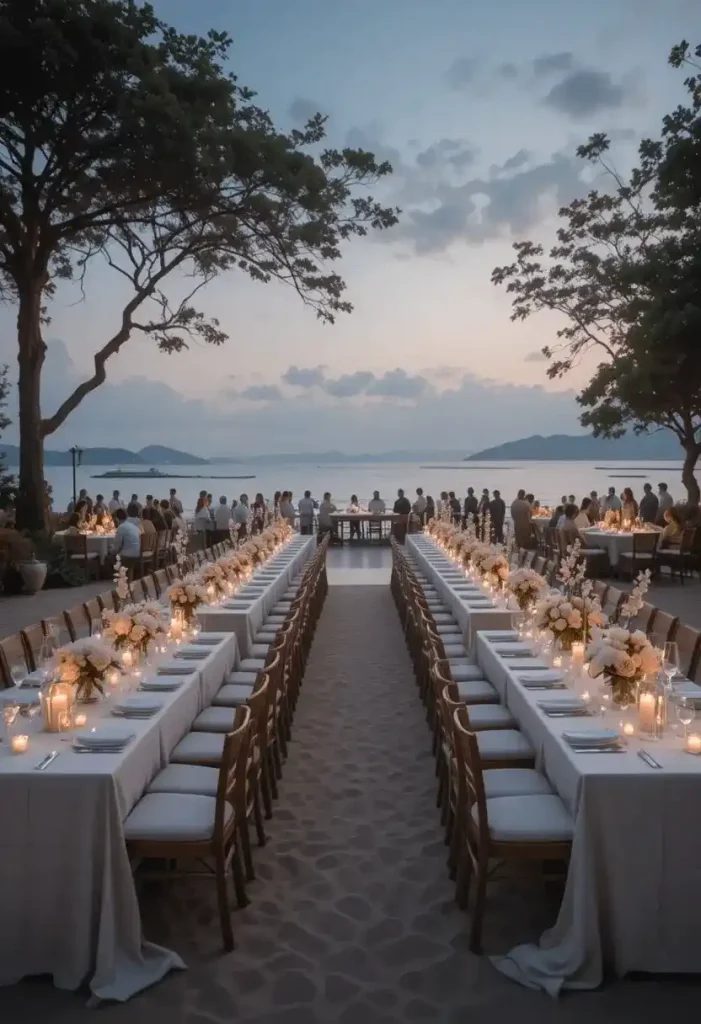 Ocean View Reception Tables