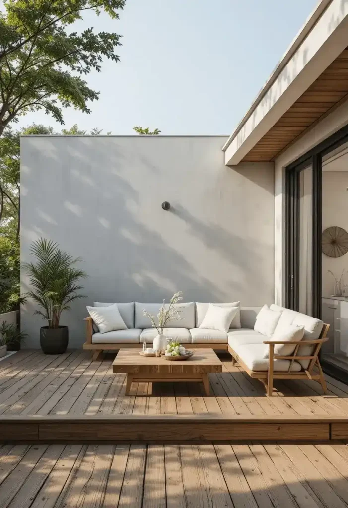 Minimal Wood Deck Natural Look