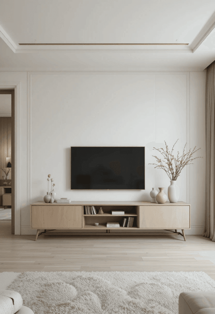 How to Style a TV Stand Without Making It Look Cluttered