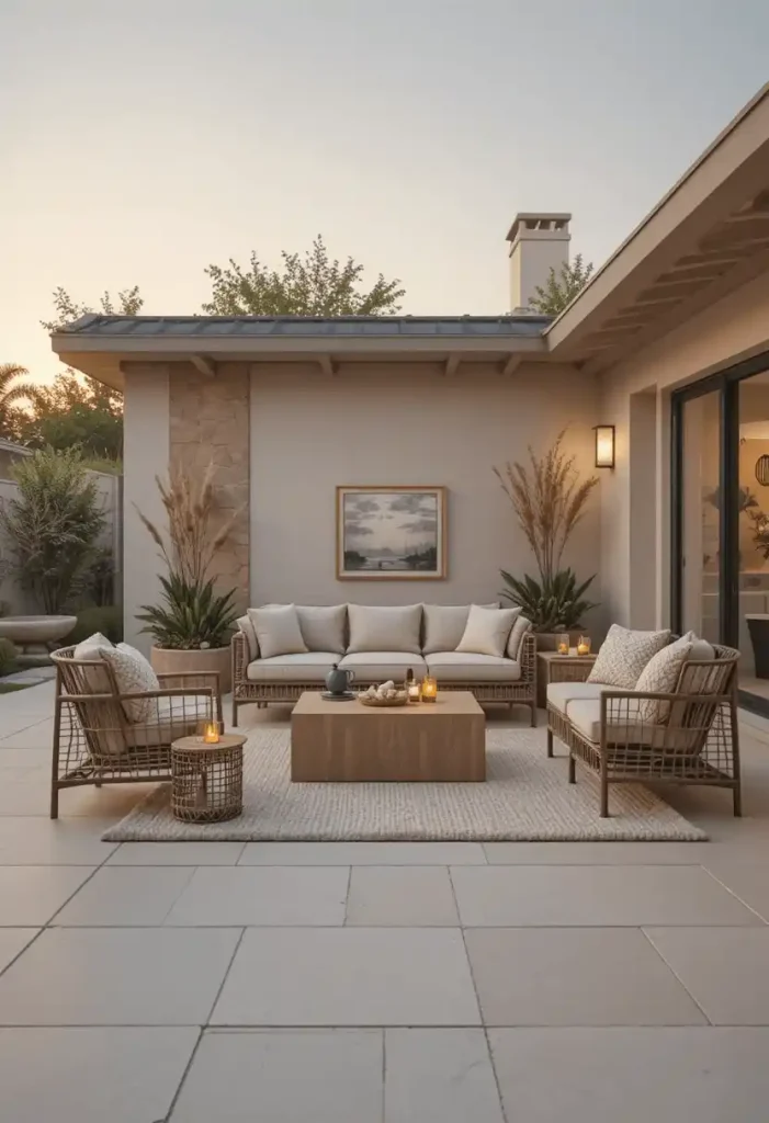 Cozy Neutral Patio Lounge