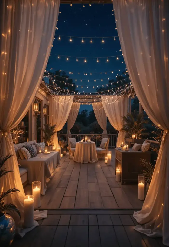 How to Create a Romantic Terrace Atmosphere at Night