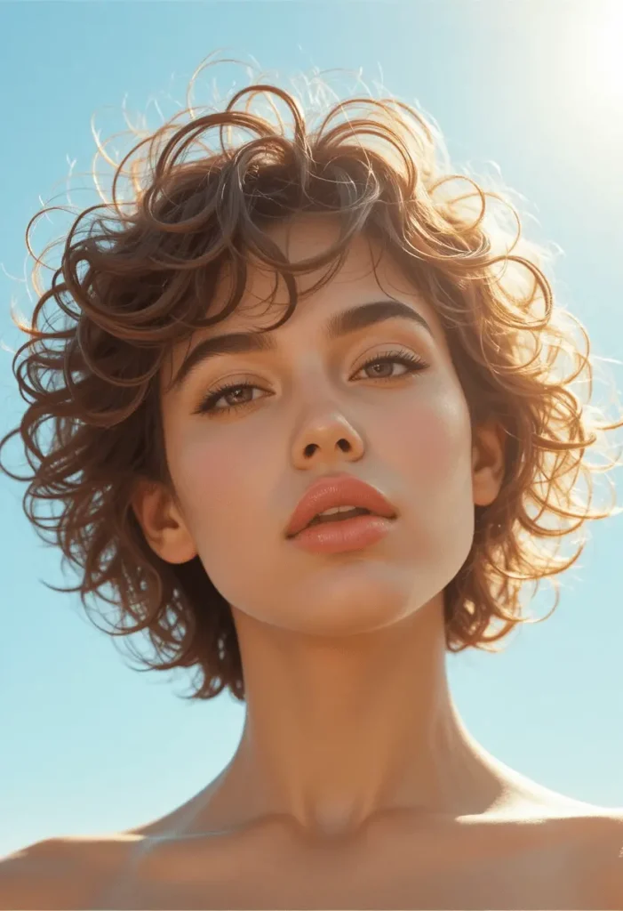 Curly Pixie Style