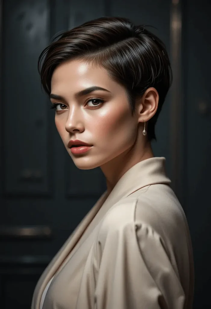 Slicked-Back Pixie