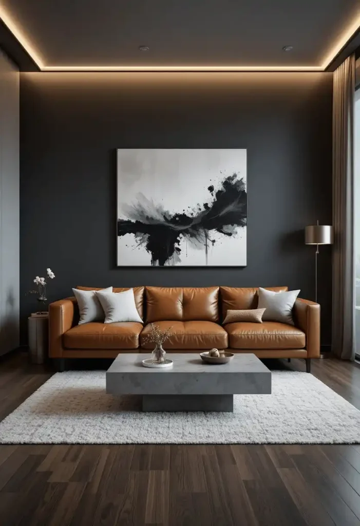 Dark Accent Wall in Charcoal or Slate