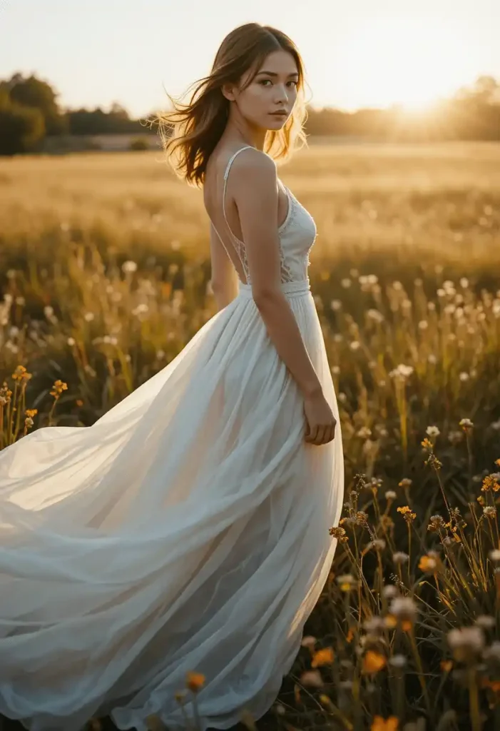 Classic White Flowing Maxi Dress