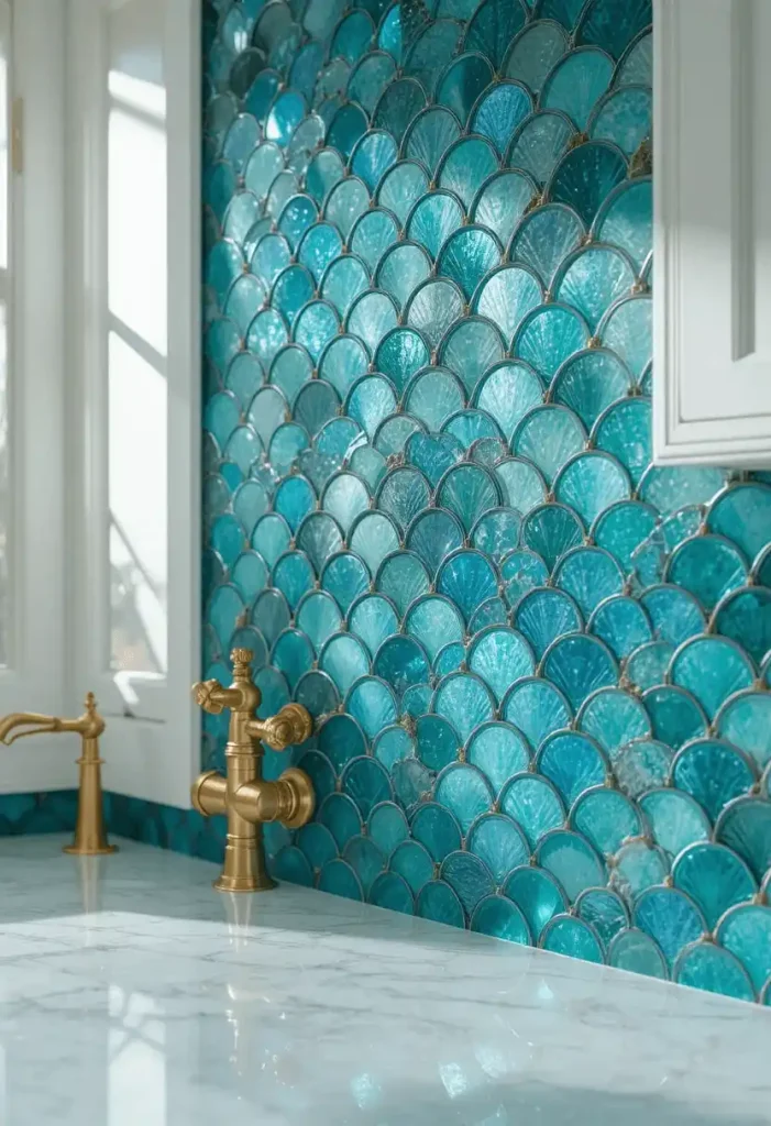 Mermaid Scale Tile Backsplash