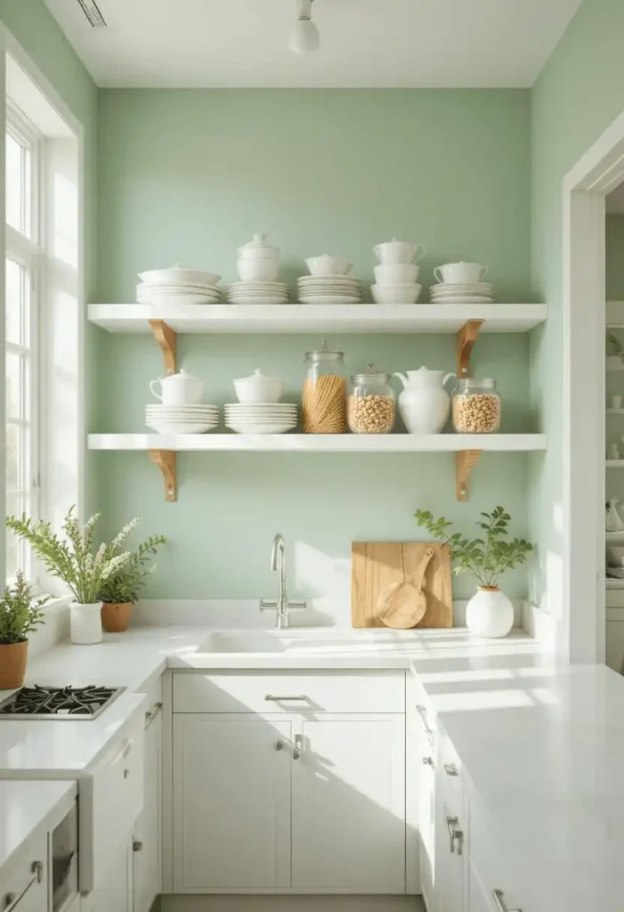 Use Open Shelving Instead of Upper Cabinets