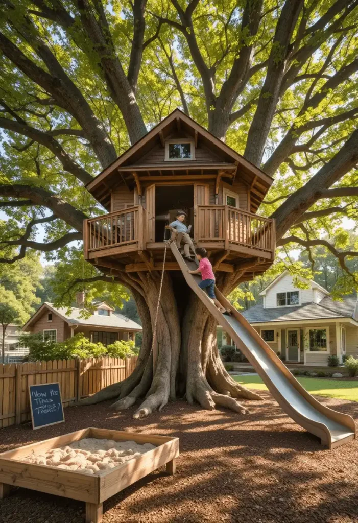 Backyard Treehouse and Play Area