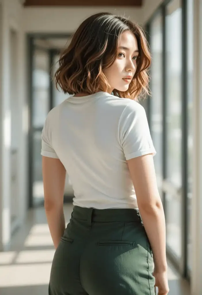 Chocolate Brown Wavy Bob