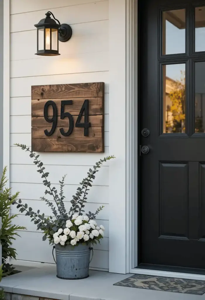 Hang a Wooden or Metal House Number Sign