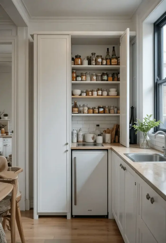 Small Pantry Cabinet for Apartments