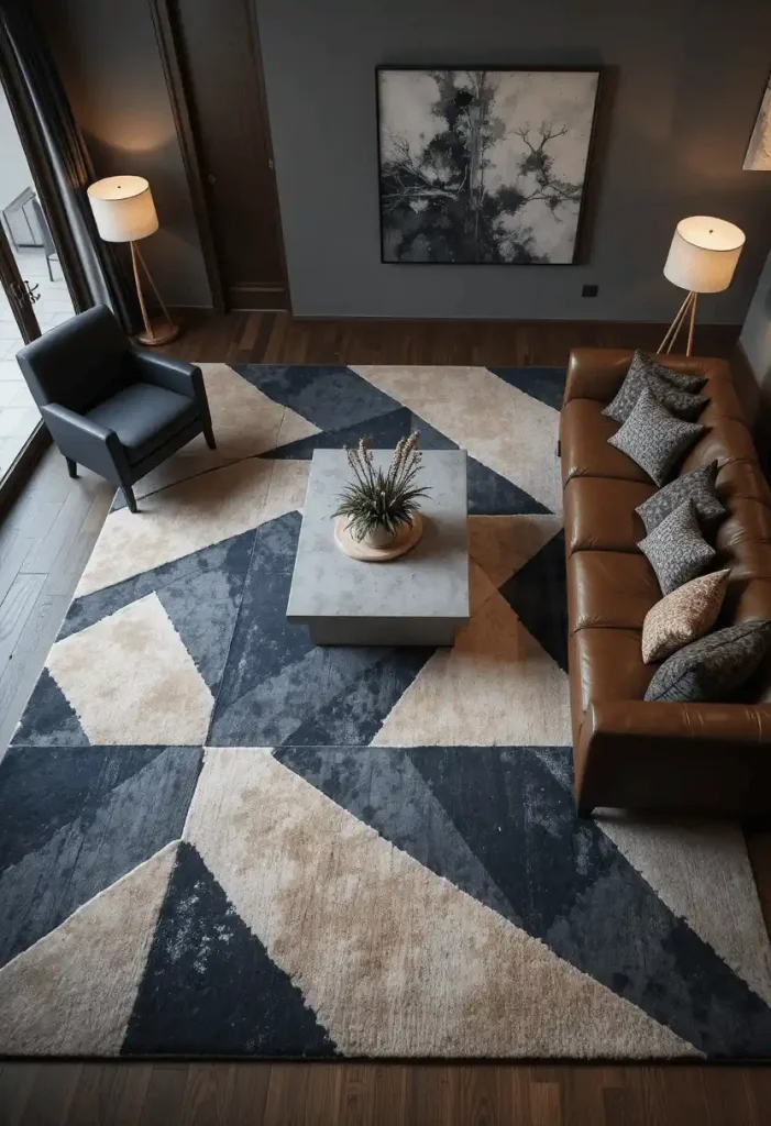 Bold Geometric or Plaid Area Rug