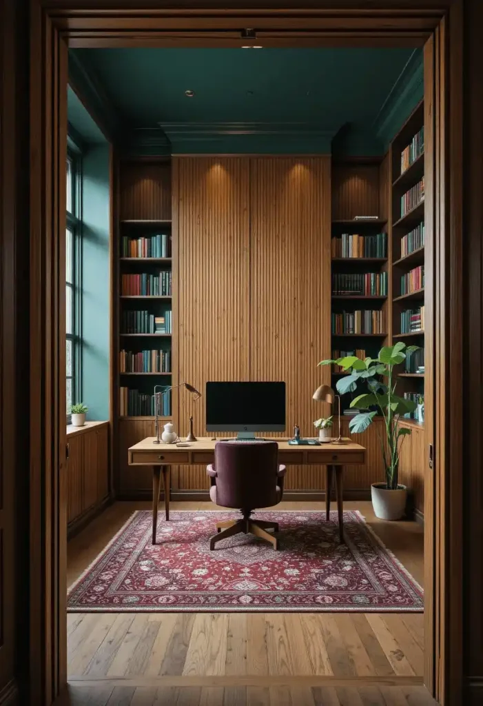 Warm Wood Paneling or Wainscoting