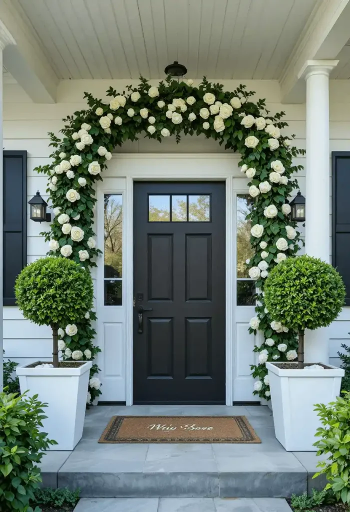 Add Climbing Vines or Potted Topiaries