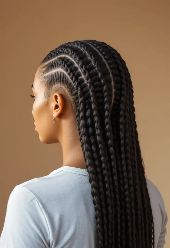 Cornrows into Box Braids