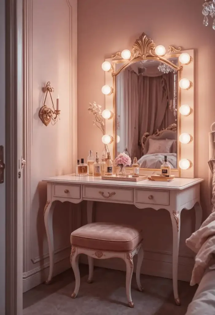 Dressing Table with Hollywood Lighting