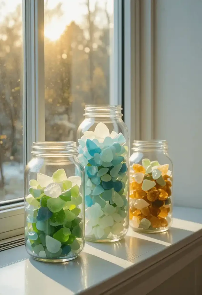 Sea Glass Jar Collection