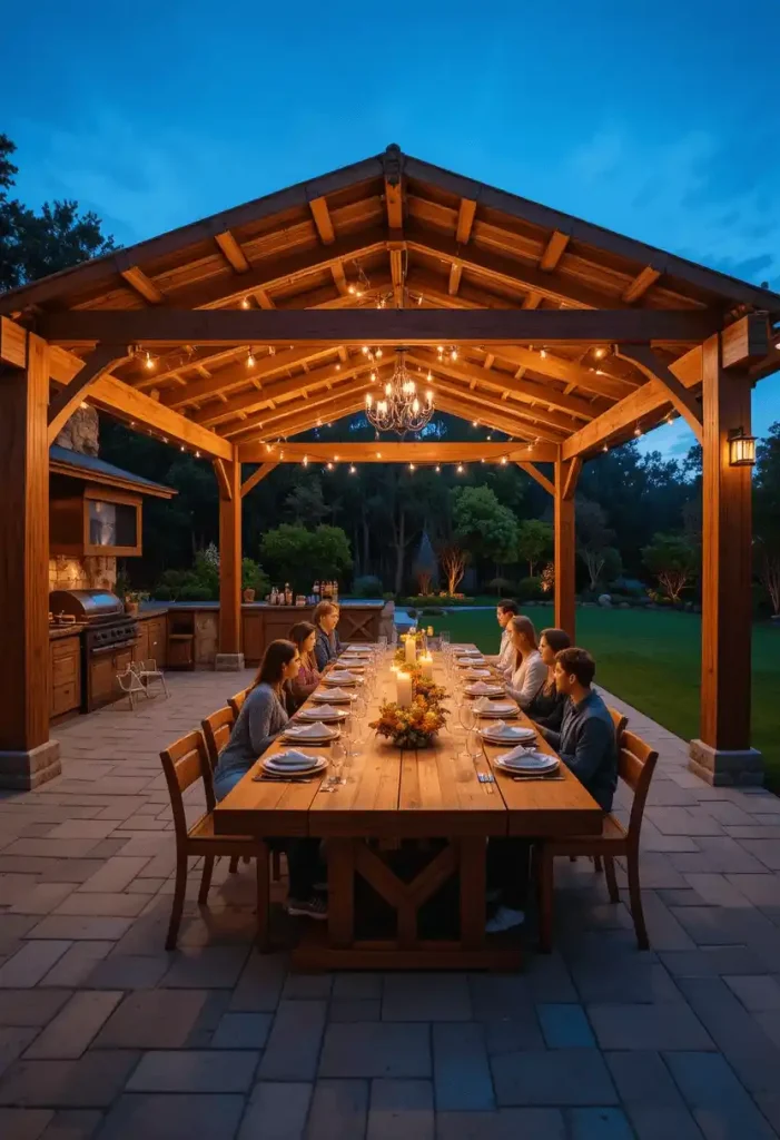 Outdoor Kitchen and Dining Pavilion