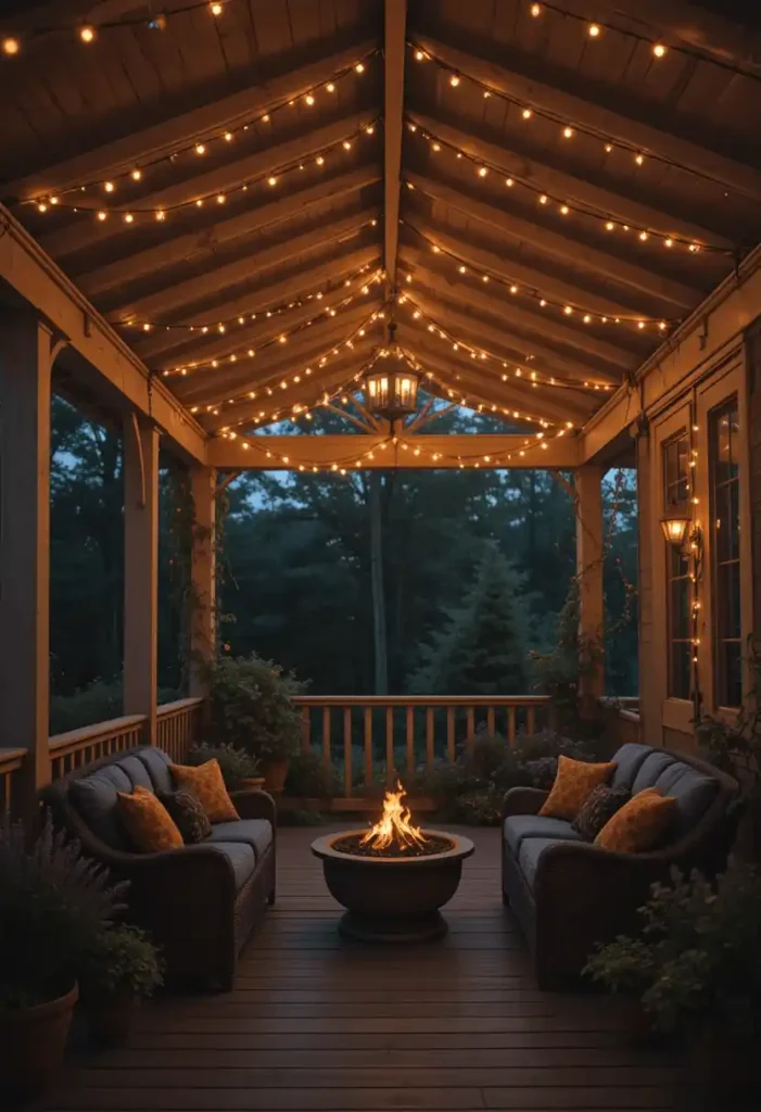 Hang String Lights for Ambiance