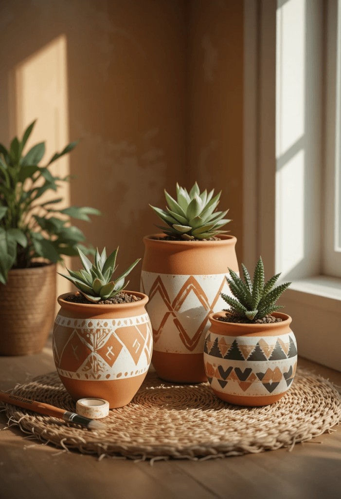 Terracotta Boho Geometric Pattern