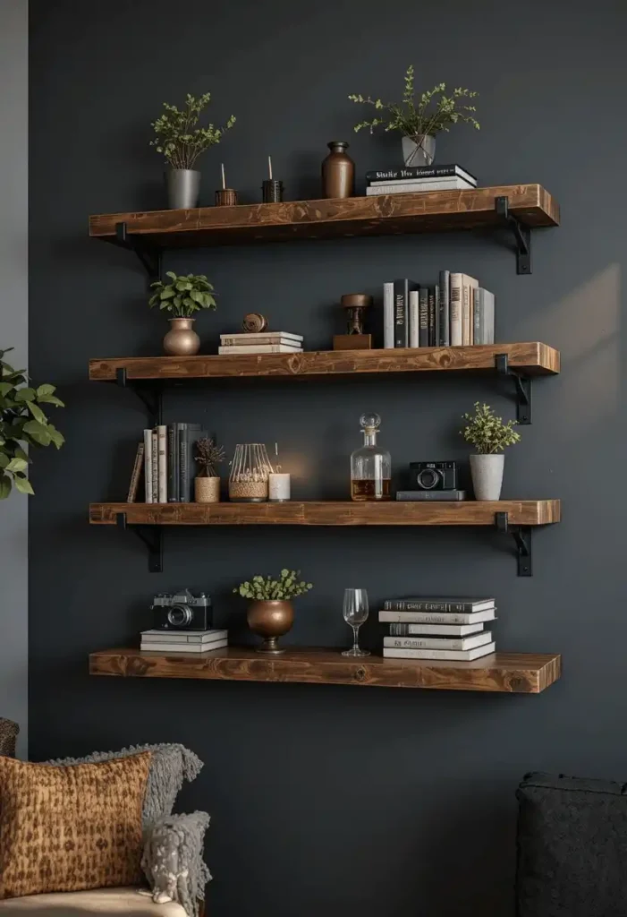 Industrial Shelving and Metal Accents