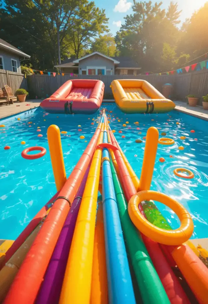 Colorful Pool Noodle Games