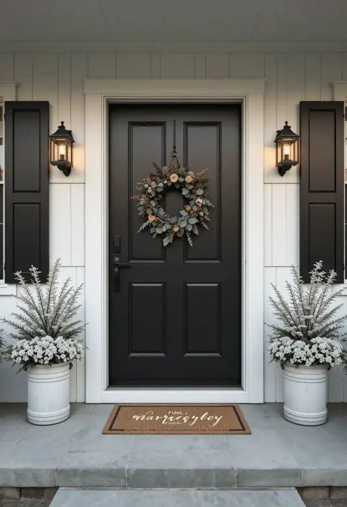 Paint the Front Door a Bold Contrast Color