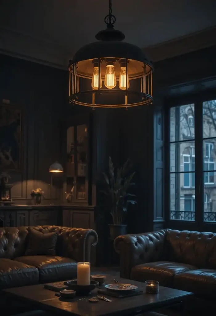 Moody Lighting with Exposed Bulbs