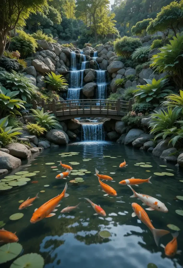 Backyard Waterfall and Pond