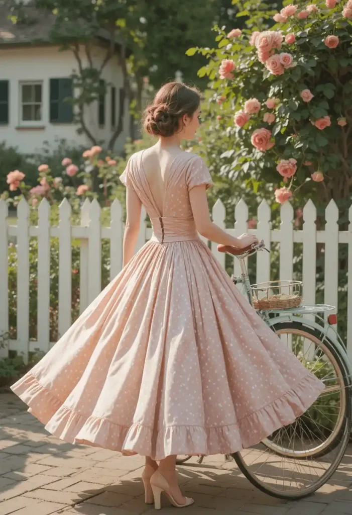 Vintage-Inspired Tea Length Dress