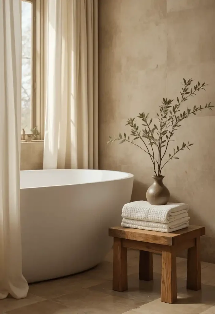 Wooden Bath Stool