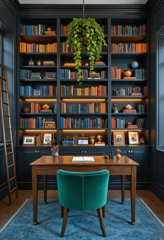 Colorful Maximalist Bookshelf Styling