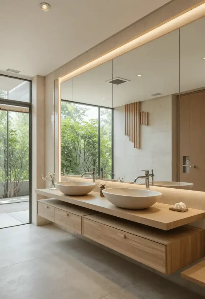 Large Frameless Mirror
