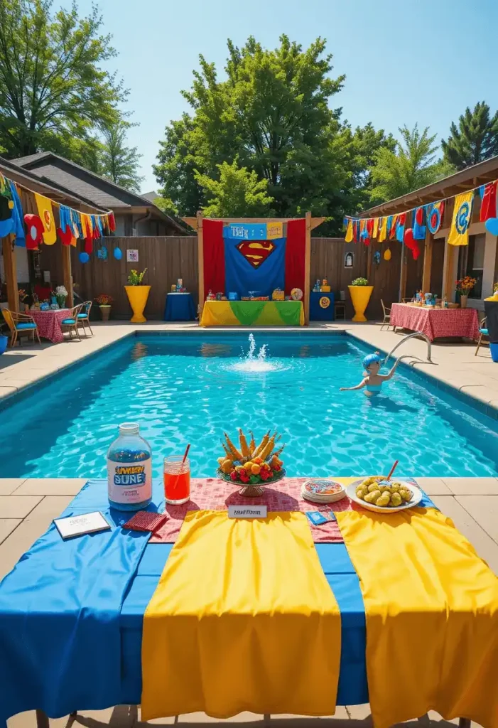 Superhero Pool Party Theme