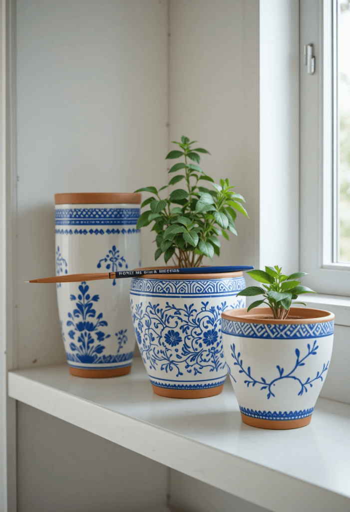 Indigo Blue Pottery Style