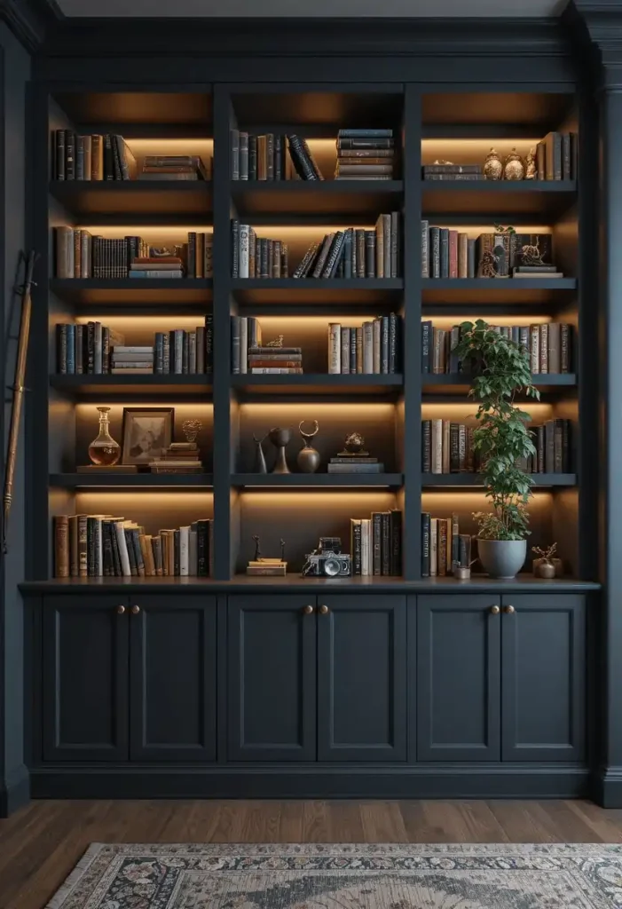 Built-In Bookcase Wall