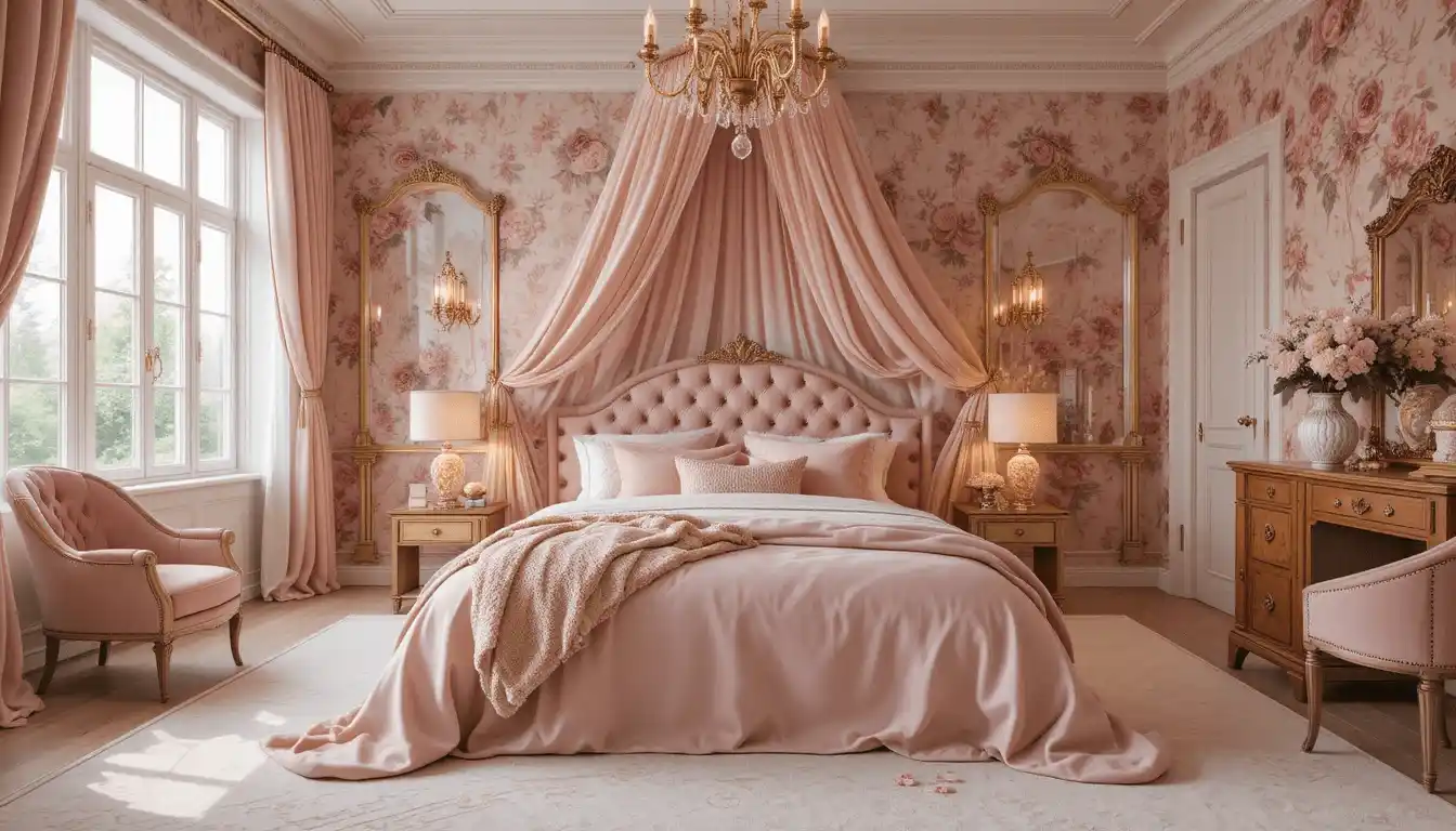 Romantic Pink Bedroom Decor